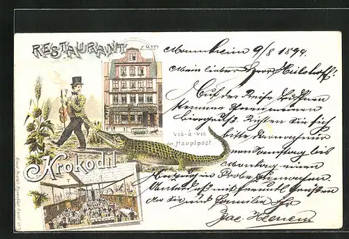 Lithographie Frankfurt, Restaurant zum Krokodil
