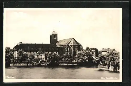 AK Breslau, Totalansicht der Sandkirche