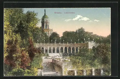 AK Breslau, Rote Blätter auf der Liebichshöhe
