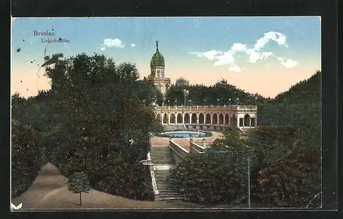 AK Breslau, Brunnen auf der Liebichshöhe