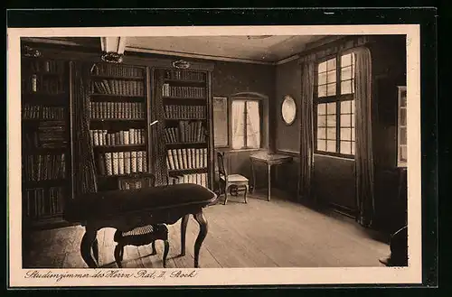 AK Frankfurt a. M., Aus dem Frankfurter Goethehause, Studienzimmer des Herrn Rat, II. Stock