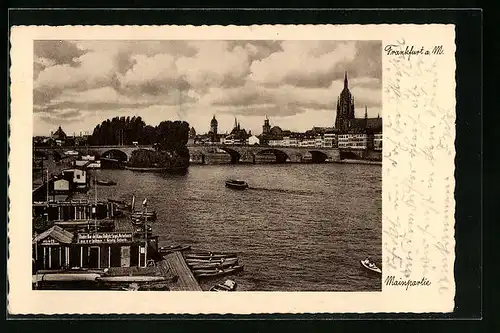 AK Frankfurt a. M., Mainpartie mit Bootsverleih