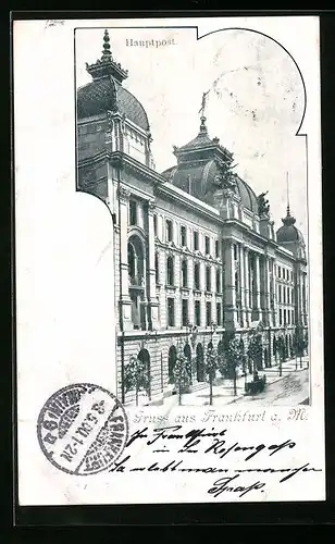 AK Frankfurt a. M., Gebäude der Hauptpost
