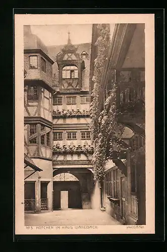 AK Frankfurt a. M., Höfchen im Haus Wanebach
