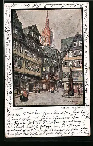 Künstler-AK Fritz Beckert: Frankfurt a. M., Domblick