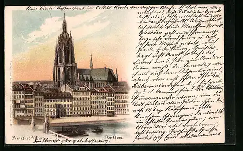Lithographie Alt-Frankfurt, Der Dom