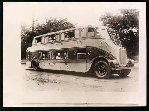 Fotografie Bus Pickwick Stages System, Doppeldecker Bus mit Schlafabteilen im Wochenendbetrieb 1923