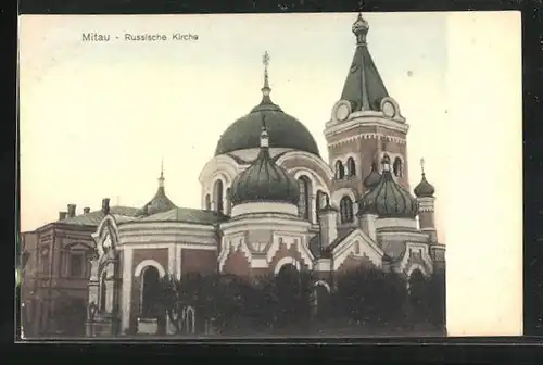 AK Mitau, Teilansicht der Russischen Kirche