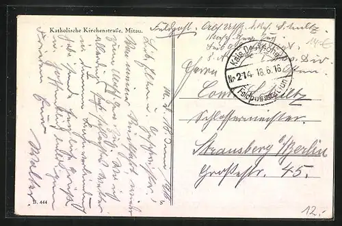 AK Mitau, Katholische Kirchenstrasse