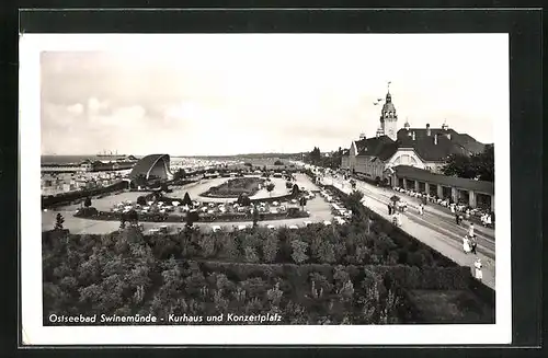 AK Swinemünde, Kurhaus und Konzertplatz