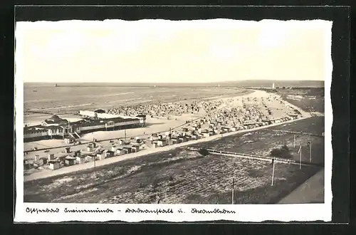 AK Swinemünde, Badeandstalt und Strandleben