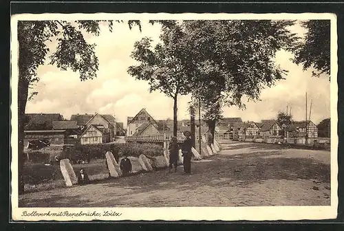 AK Loitz, Bollwerk mit Peenebrücke