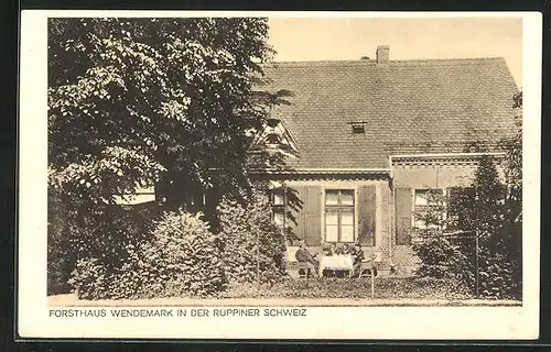 AK Molchow /Ruppiner Schweiz, Forsthaus Wendemark