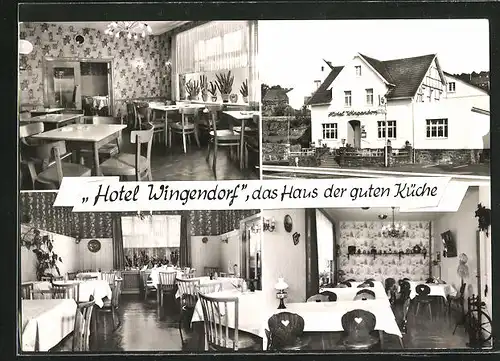 AK Waldbröl im Oberbergischen Land, Vier Ansichten vom Hotel Wingendorf