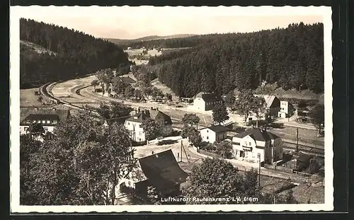 AK Rautenkranz i. V., Ortsansicht aus der Vogelschau