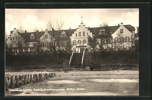 AK Ostseebad Lubmin, Reichsbahnerholungsheim Philipp Müller