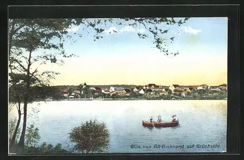 AK Alt-Buchhorst am Möllensee, Blick über den See auf Grünheide