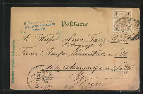 AK Gute Nacht, zwei Blüten mit Mädchengesichtern, Metamorphose