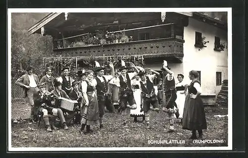 AK Ruhpolding, Schuhplattler mit Musikkapelle