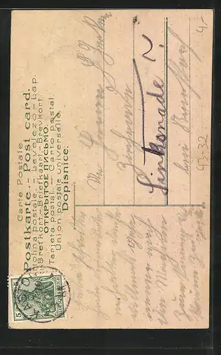 Lithographie Am Elterngrab: Ich kenn ein Plätzchen...