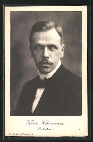 AK Portrait Redacteur Henri Chenevard
