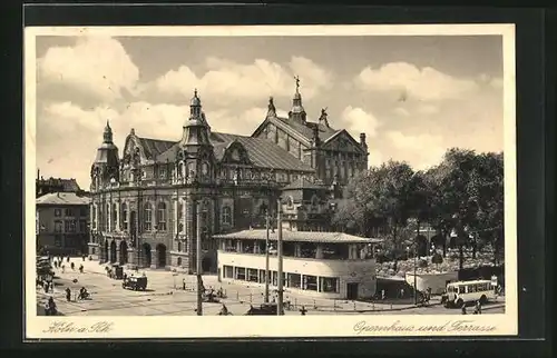 AK Köln-Neustadt, Opernhaus und Terrasse