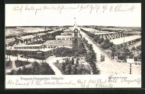 AK Döberitz, Truppenübungsplatz, Blick auf das Barackenlager