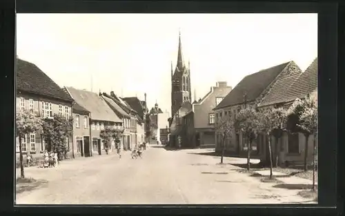 AK Kemberg, Blick in die Leipziger Strasse