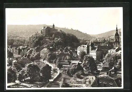 AK Greiz, Gesamtansicht, Schloss