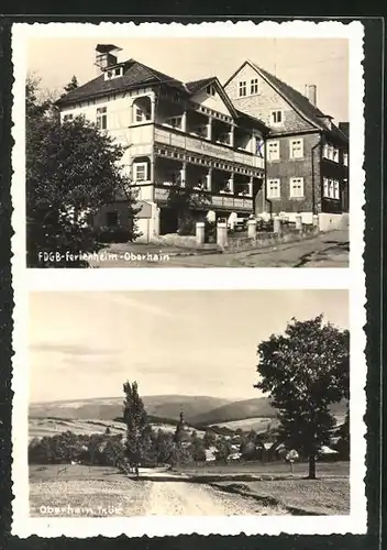 AK Oberhain / Thür. Wald, FDGB-Erholungsheim, Panorama