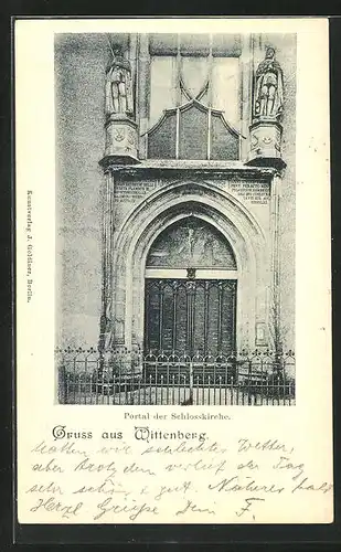 AK Wittenberg, Portal der Schlosskirche