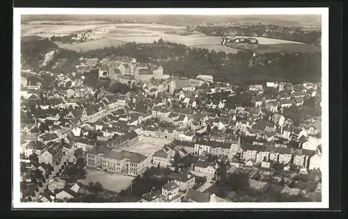 AK Colditz i. Sa., Totalansicht, Fliegeraufnahme