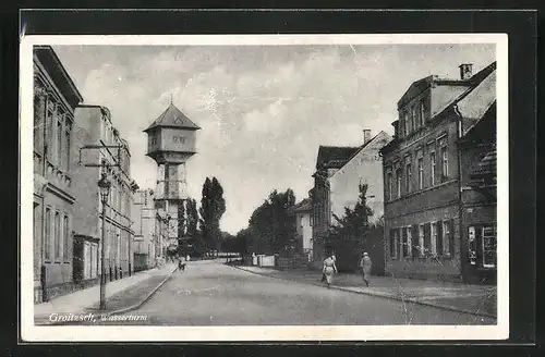 AK Groitzsch, Blick zum Wasserturm