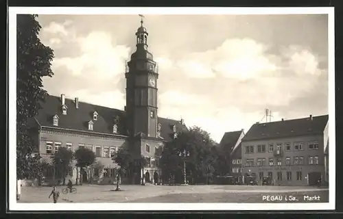 AK Pegau i. Sa., Markt