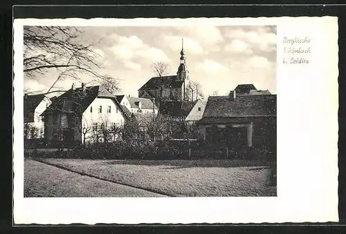 AK Schönbach bei Colditz, Blick auf die Bergkirche