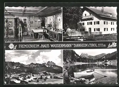AK Tannheim, Gasthaus Haus Wassermann, Gesamtansicht