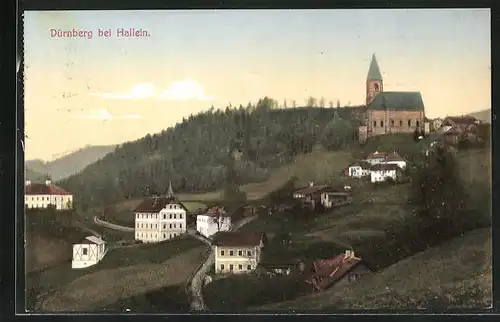 AK Dürnberg bei Hallein, Gesamtansicht mit Kirche