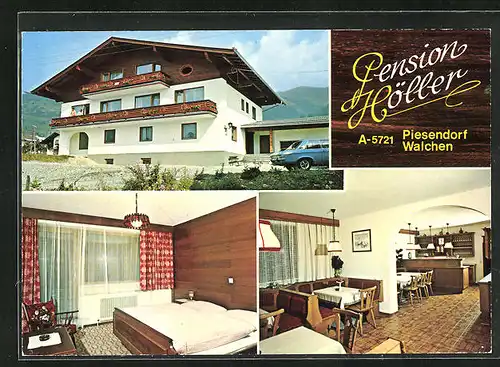 AK Piesendorf / Walchen, Pension Höller, Aussen- und Innenansichten