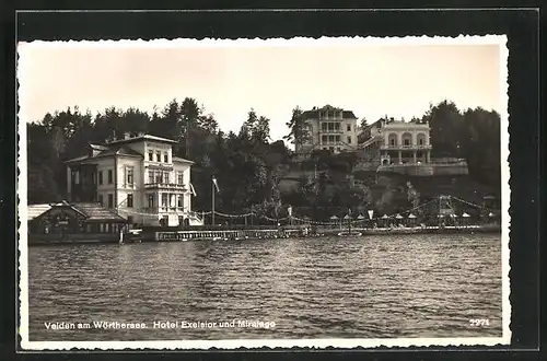 AK Velden am Wörthersee, Hotel Exelsior und Miralago