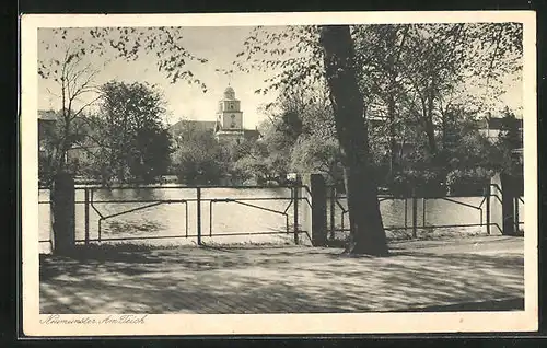 AK Neumünster / Holstein, am Teich