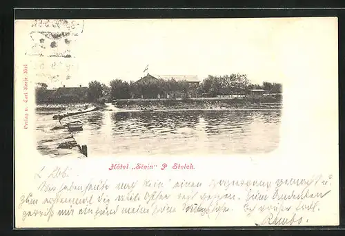 AK Laboe, Blick zum Hotel Stein
