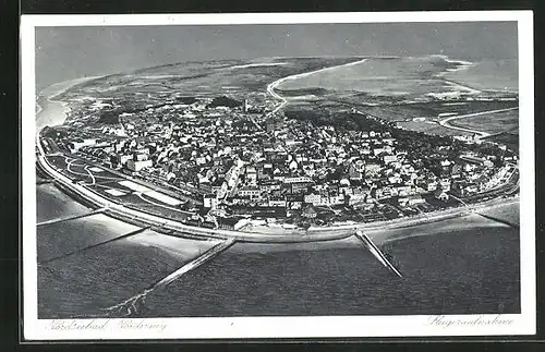 AK Norderney / Nordsee, Gesamtansicht, Fliegeraufnahme