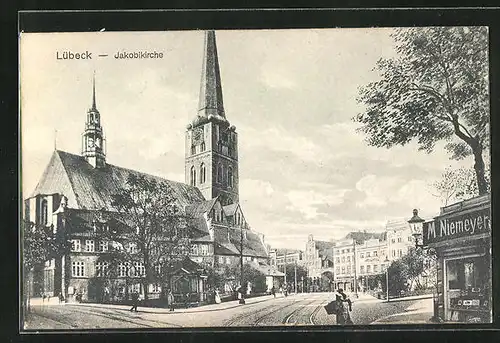 AK Lübeck, Jacobikirche, Kiosk von M. Niemeyer