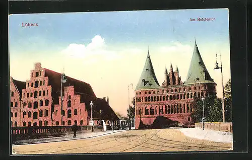 AK Lübeck, am Holstentor