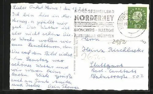 AK Norderney / Nordsee, Pferdebus, Leuchtturm, Kurhaus, Marienhöhe