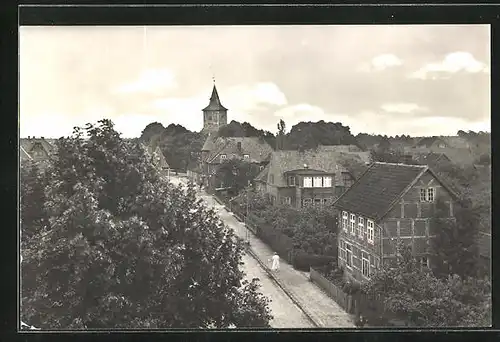 AK Neuhaus / Elbe, Teilansicht aus der Vogelschau