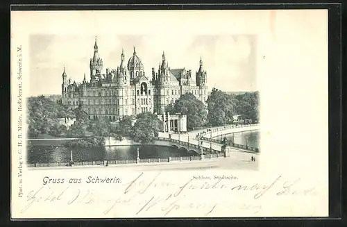 AK Schwerin i. M., Schloss, Stadtseite