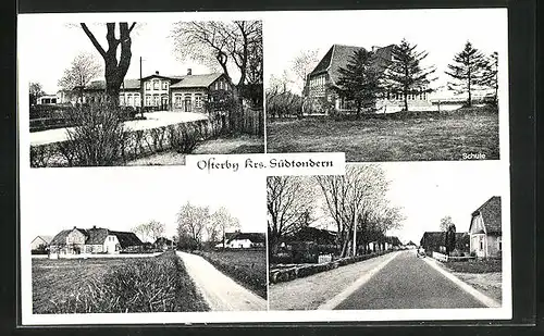 AK Osterby, Schule, Siedlungsansichten