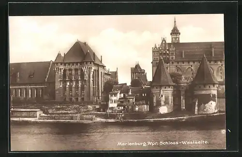 AK Marienburg / Malbork, Schloss, Westseite