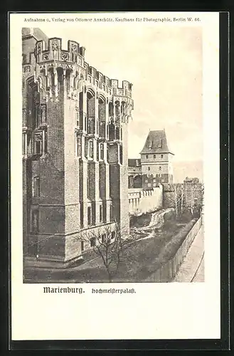AK Marienburg / Malbork, Hochmeisterpalast, Aussenansicht